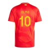 Original Trikotsatz Spanien Dani Olmo 10 Heimtrikot EURO 2024 Für Kinder